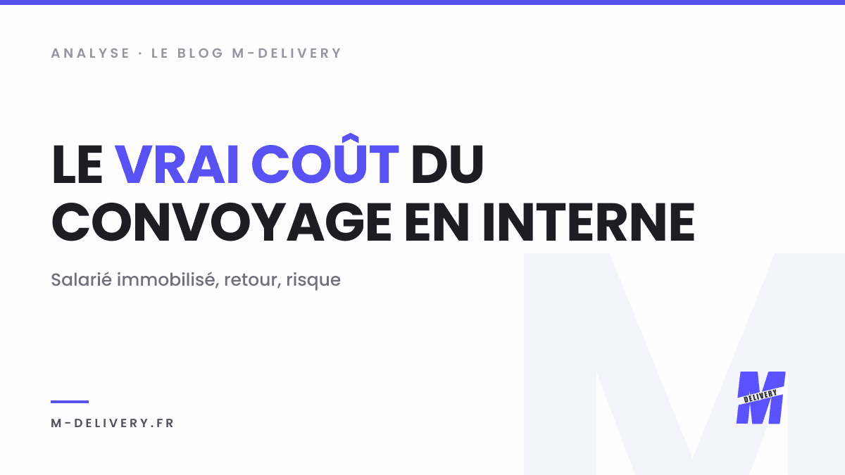 Convoyage en interne : ce qu’il coûte vraiment à une concession : couverture du guide M-Delivery